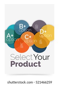 Option select infographic banner. Brochure - flyer, presentation or web design background