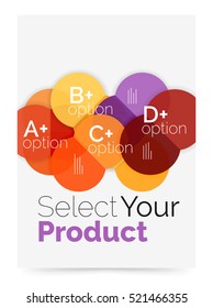 Option select infographic banner. Brochure - flyer, presentation or web design background