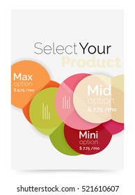 Option select infographic banner. Brochure - flyer, presentation or web design background