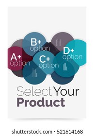 Option select infographic banner. Brochure - flyer, presentation or web design background