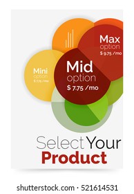 Option select infographic banner. Brochure - flyer, presentation or web design background