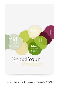 Option select infographic banner. Brochure - flyer, presentation or web design background