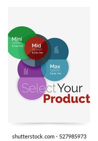 Option select infographic banner. Brochure - flyer, presentation or web design background