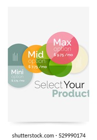 Option select infographic banner. Brochure - flyer, presentation or web design background