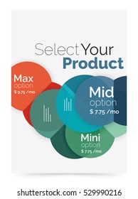 Option select infographic banner. Brochure - flyer, presentation or web design background