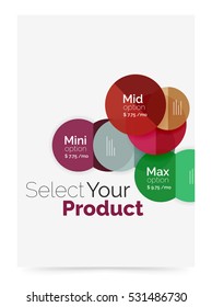Option select infographic banner. Brochure - flyer, presentation or web design background