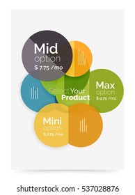 Option select infographic banner. Brochure - flyer, presentation or web design background