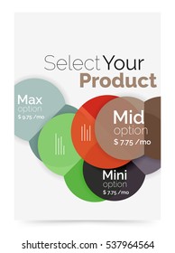 Option select infographic banner. Brochure - flyer, presentation or web design background