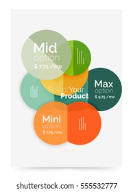 Option select infographic banner. Brochure - flyer, presentation or web design background