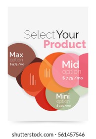 Option select infographic banner. Brochure - flyer, presentation or web design background