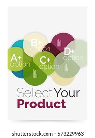 Option select infographic banner. Brochure - flyer, presentation or web design background
