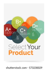 Option select infographic banner. Brochure - flyer, presentation or web design background