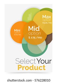 Option select infographic banner. Brochure - flyer, presentation or web design background