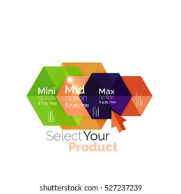 Opção selecionar modelo. Plano de fundo vetorial para folheto ou folheto de negócios, apresentação e layout de navegação de design da Web