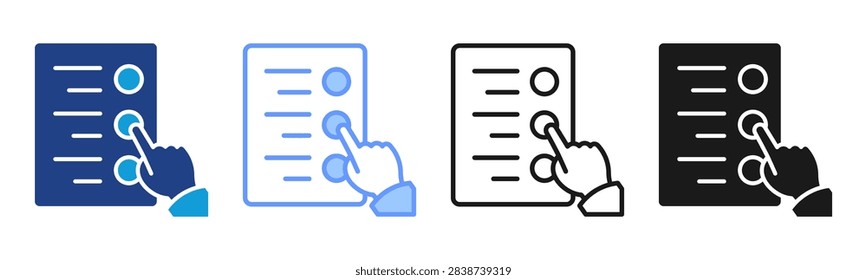 Option Selection icon set multiple style collection