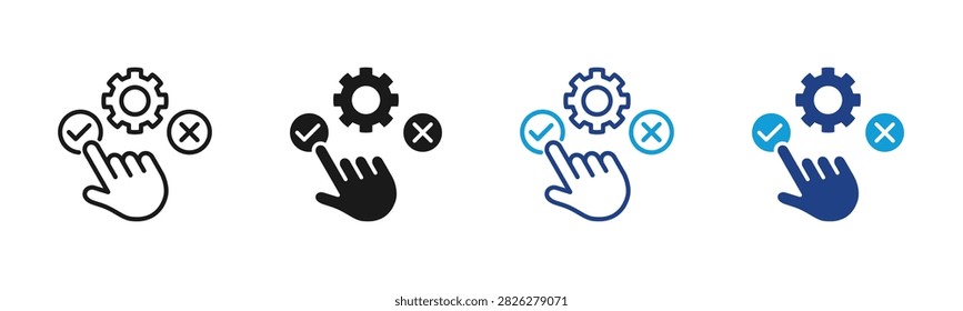 Option Selection Web icon with multiple style collection