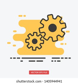 Option settings gear modern business vector icon