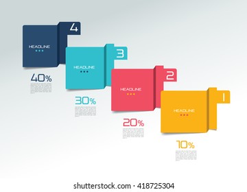 Option step by step schedule, tab, banner. Minimalistic vector design infographic.