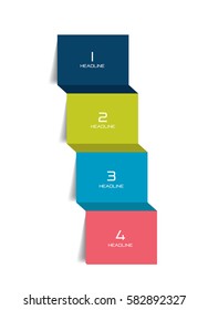 Option step by step schedule, tab, banner. Minimalistic vector design infographic.
