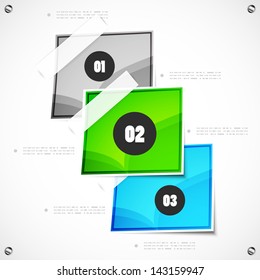 Option steps modern vector template