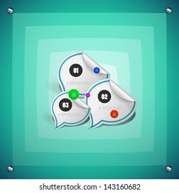 Option steps modern vector template