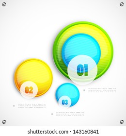 Option steps modern vector template