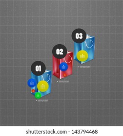 Option steps vector shopping template