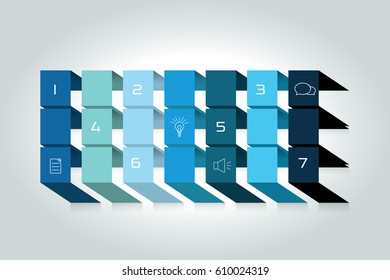 Option template, table, schedule, banner. Step by step infographic.
