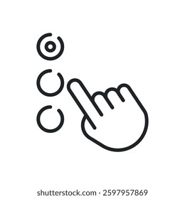 Option thin line icons. Perfect pixel on transparent background