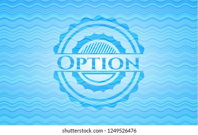 Option water representation emblem.