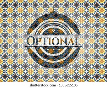 Optional arabesque badge. arabic decoration.