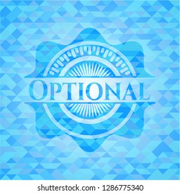 Optional light blue emblem. Mosaic background
