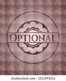 Optional red emblem with geometric background. Seamless.