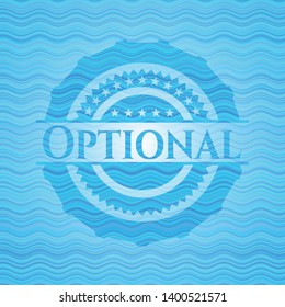 Optional water wave representation badge. Vector Illustration. Detailed.