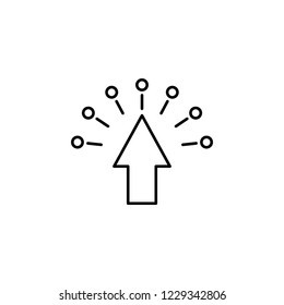 Options, arrow icon. Element of editorial design icon. Thin line icon for website design and development, app development. Premium icon