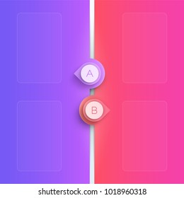 Options A and B List Template With Arrow Points