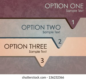 Options background over vintage background vector illustration