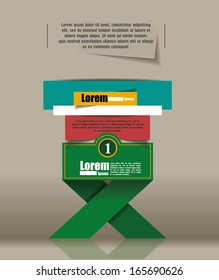 options banner design. Vector illustration modern template design. Cutout lines. origami design
