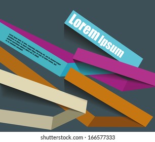 options banner design. Vector illustration modern template design. Cutout lines. origami design