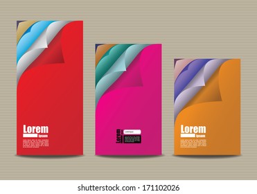 options banner design. Vector illustration modern template design. Cutout lines. origami design