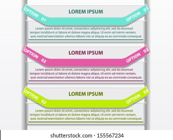 Options banner/web design template. File is in eps10 format.