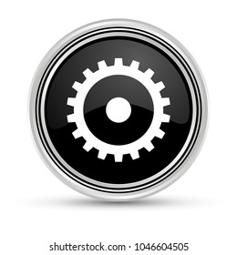 options black button with silver frame