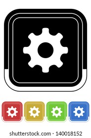 Options button retro colors square