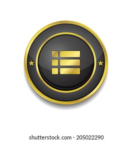 Options Circular Vector Golden Black Web Icon Button