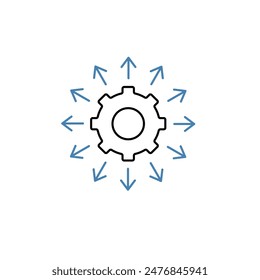 options concept line icon. Simple element illustration. options concept outline symbol design.