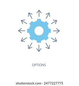 options concept line icon. Simple element illustration. options concept outline symbol design.