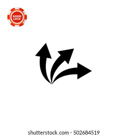 Options Concept with Three Arrows Icon