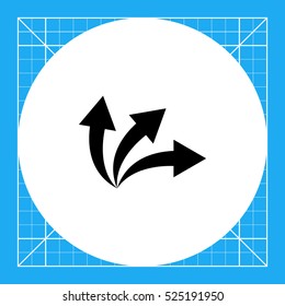 Options Concept with Three Arrows Icon
