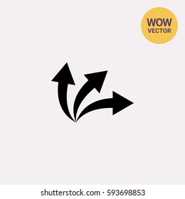 Options Concept with Three Arrows Icon