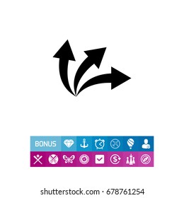 Options Concept with Three Arrows Icon